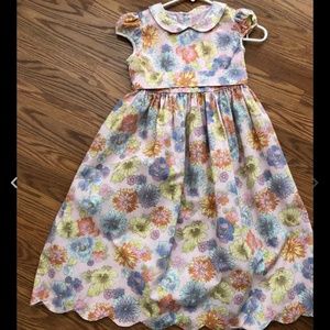 🐣TALBOTS Kids Flower midi cotton Dress  - Size 5